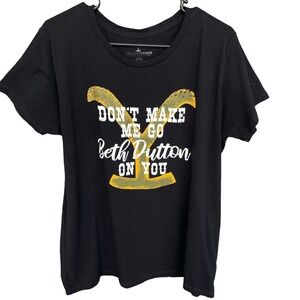 Yellowstone Shirt Womens Plus Size 2X Black Beth Dutton‎ Ranch Country Logo TV